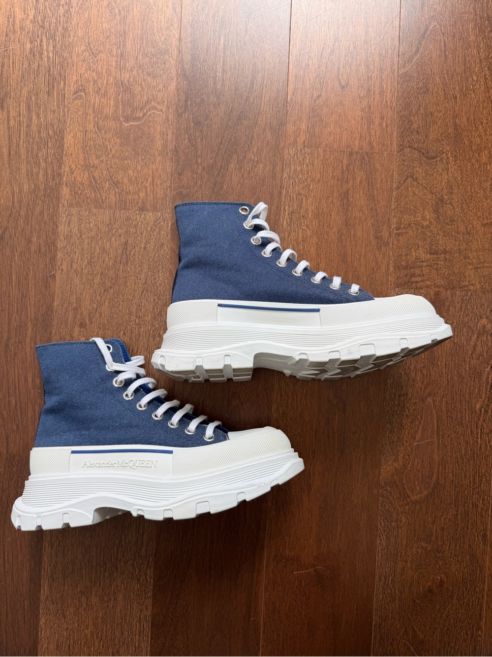 Alexander McQueen Tread Slick denim boot